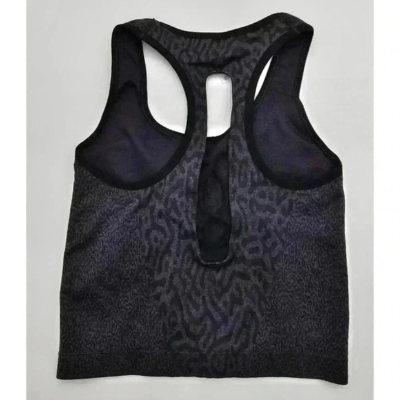 Gym Shark Women's Size S Black Adapt Animal Seamless Crop Tank - Picture 4 of 7